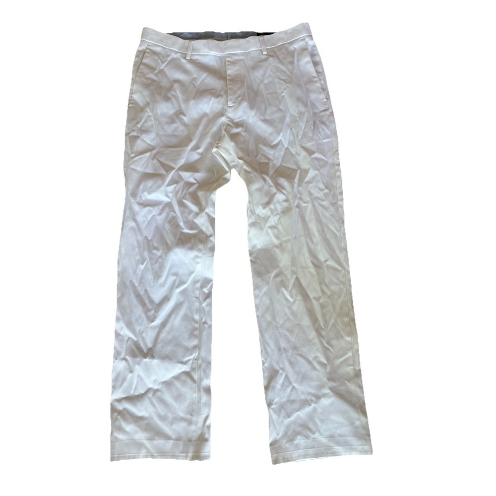 Banana Republic Chino Pants Mens 35x32 White Non Iron Tailored Slim Fit